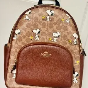 Coach Brown Snoopy Print Men\'s Backpack s-l400.jpg main image 3